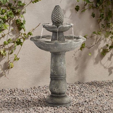 Water Fountain Stone Bird Bath for Yard